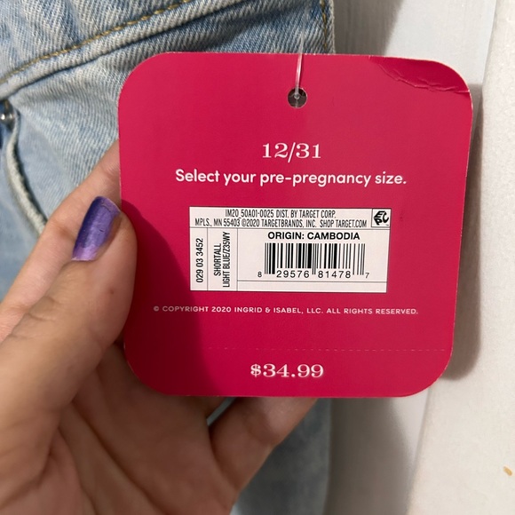 Denim romper jumper jumpsuit rumper maternity 12 / 31 isabel new - Picture 3 of 5